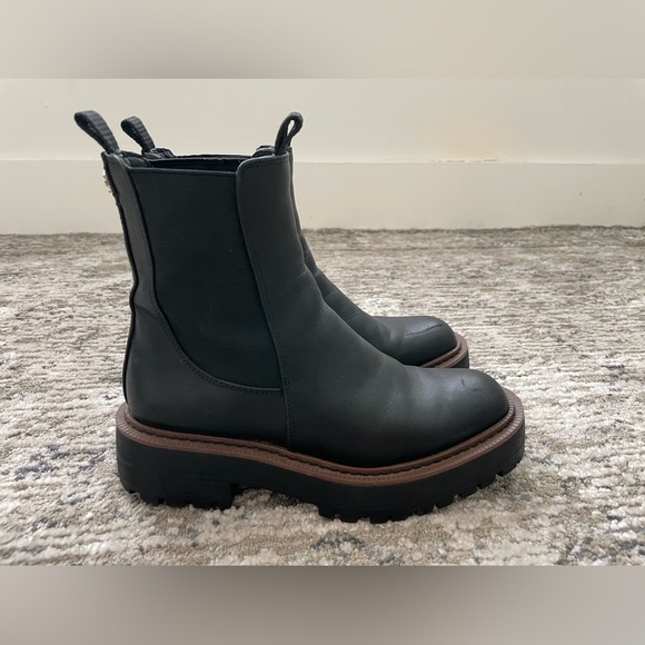 SAM EDELMAN Laguna Chelsea Boots Womens Size 5 Black Leather Waterproof - Picture 6 of 8